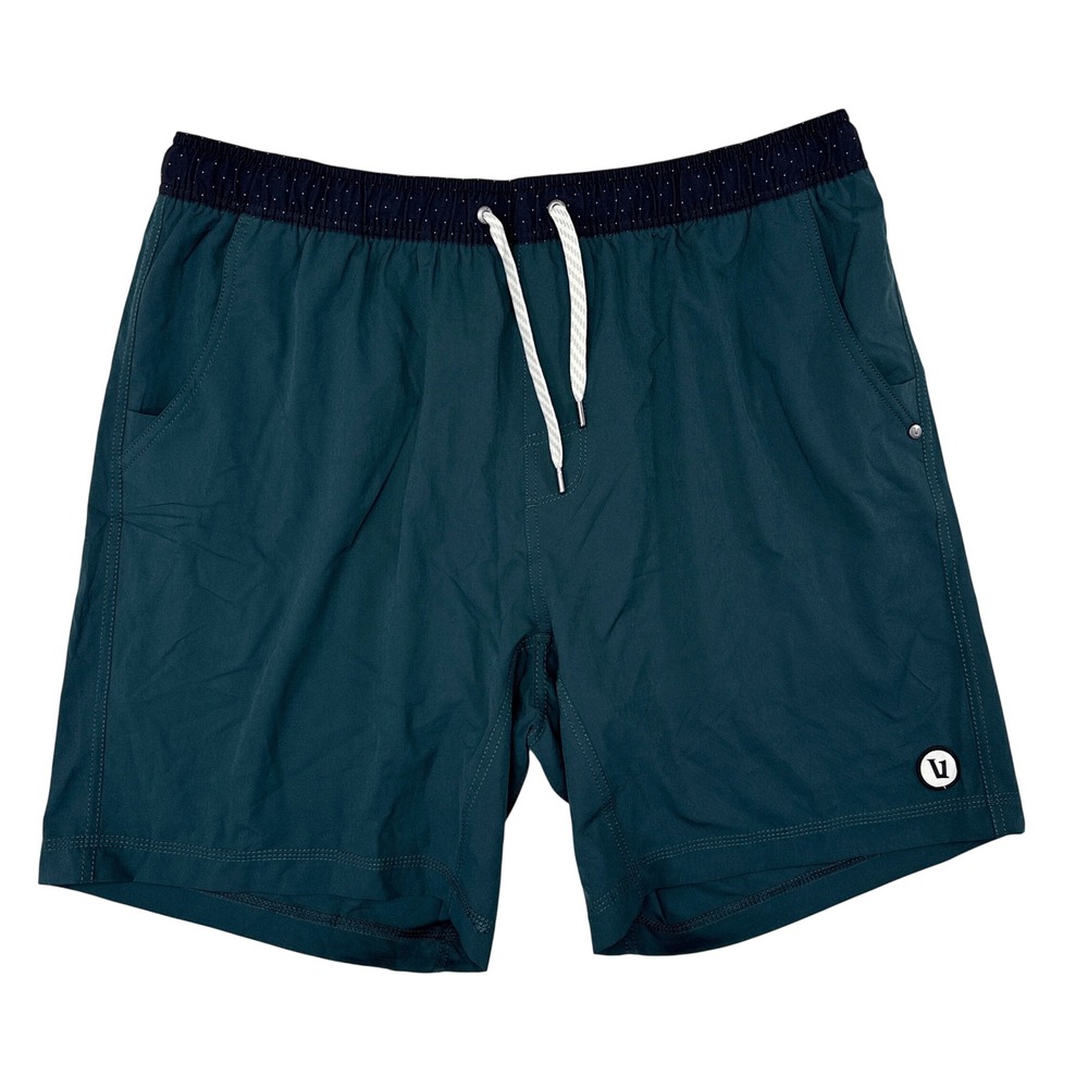Vuori Kore Shorts Mens Size XXL Green Lined 7" Inseam Athletic Stretch Hybrid